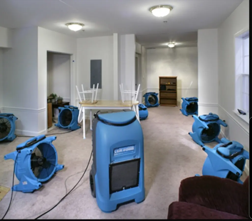Air movers and dehumidifier setup for Water Extraction & Removal in Hastings-on-Hudson